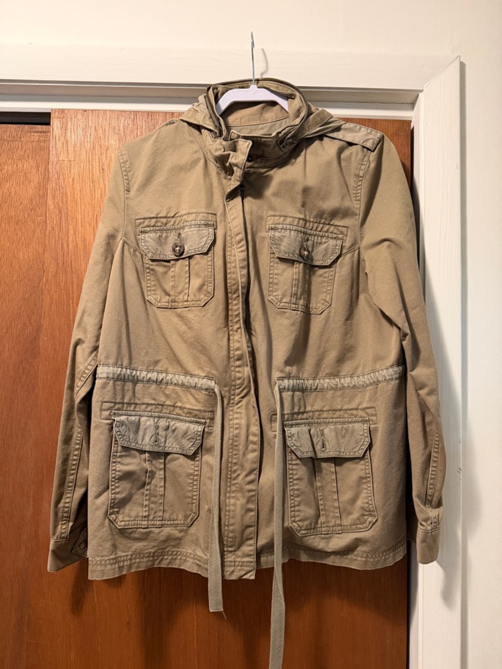 Lucky Brand Women’s green Military Field Jacket with Hood